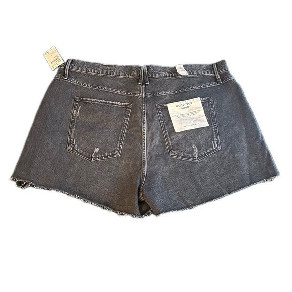 NWT Good American Good ‘90s Short 16 black wash denim shorts jeans - Picture 3 of 12
